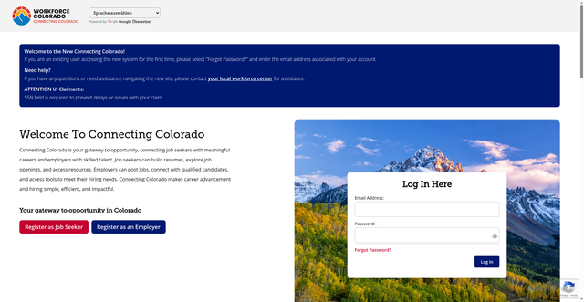 Security scan screenshot of https://myservices.connectingcolorado.gov/