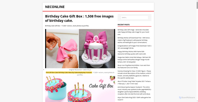 Security scan screenshot of https://enilcones.pages.dev/posts/birthday-cake-gift-box