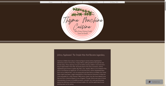 Security scan screenshot of https://www.thymemachinecuisine.com/single-post/2017/09/25/johnny-appleseed-the-simple-man-that-became-legendary