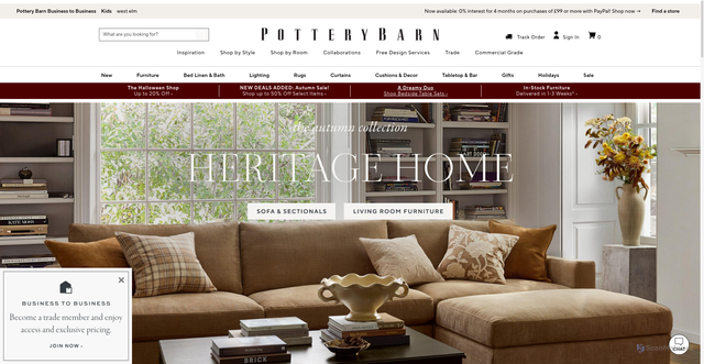 Security scan screenshot of https://www.potterybarn.com/shop/bath/bathroom-vanities/