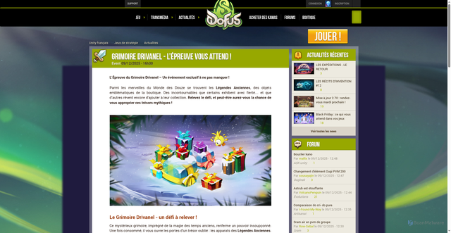 Security scan screenshot of https://www.succes-dofus.fr/