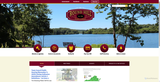 Security scan screenshot of https://www.roundhillva.gov/