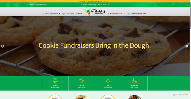 Security scan screenshot of https://easy-fundraising-ideas.com/