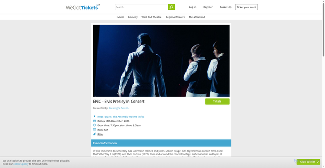 Security scan screenshot of https://wegottickets.com/f/26476/