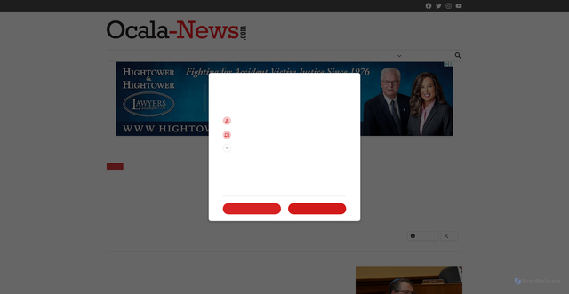Security scan screenshot of https://www.ocala-news.com/2025/11/01/ocala-man-found-in-south-carolina-after-silver-alert/