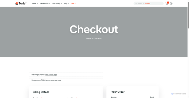 Security scan screenshot of https://intrepidtat.online/checkout.html