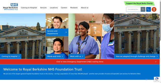 Security scan screenshot of https://www.royalberkshire.nhs.uk/