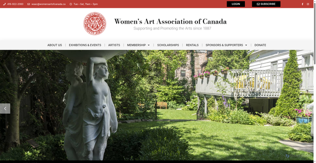 Security scan screenshot of https://womensartofcanada.ca