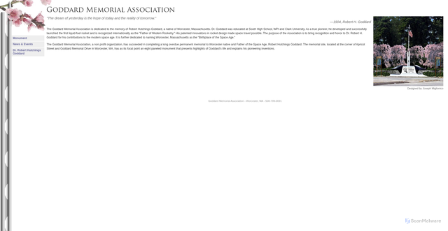 Security scan screenshot of https://www.goddardmemorial.org/