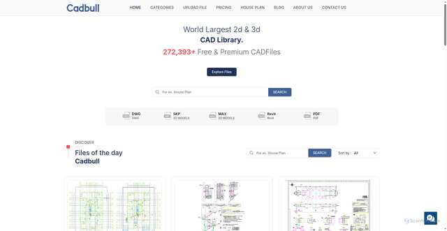 Security scan screenshot of https://cadbull.com