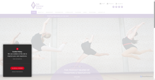 Security scan screenshot of https://www.salegrammar.co.uk/