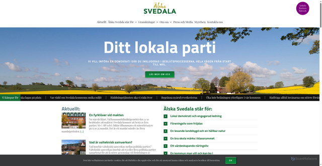 Security scan screenshot of https://alskasvedala.se