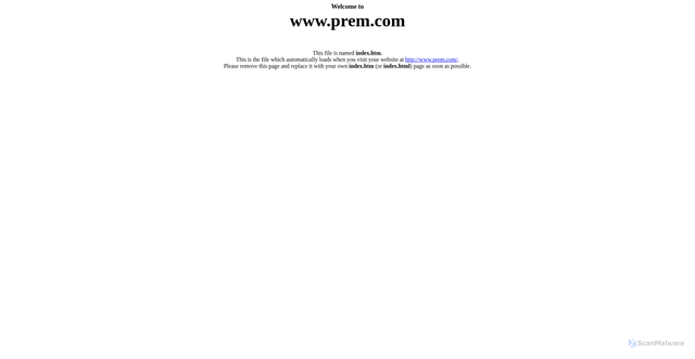 Security scan screenshot of http://www.prem.com/
