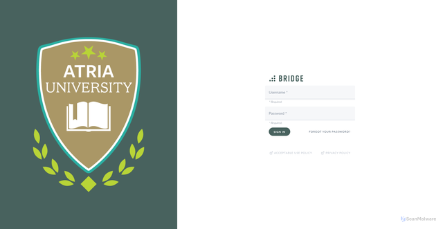 Security scan screenshot of https://myatriau.bridgeapp.com
