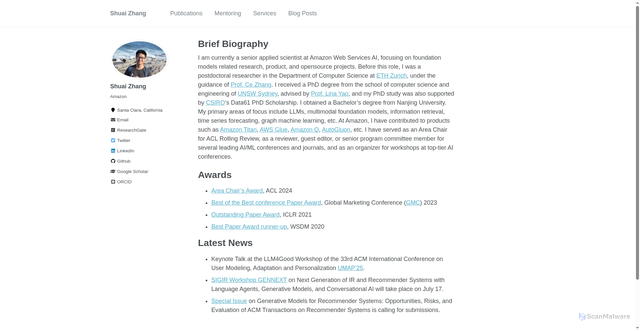 Security scan screenshot of https://cheungdaven.github.io/