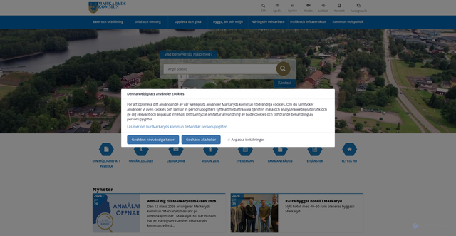 Security scan screenshot of https://www.markaryd.se/