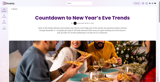 Security scan screenshot of https://www.circana.com/post/countdown-to-new-year-s-eve-trends