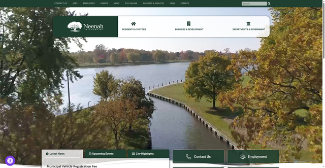 Security scan screenshot of https://www.ci.neenah.wi.us/