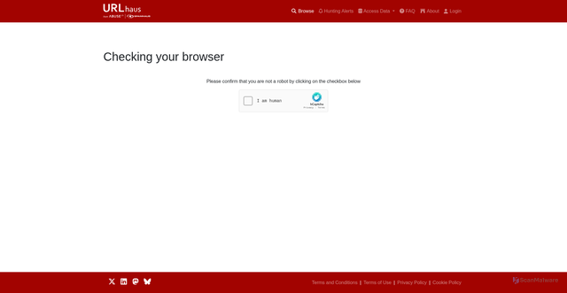 Security scan screenshot of https://urlhaus.abuse.ch/url/3761070/