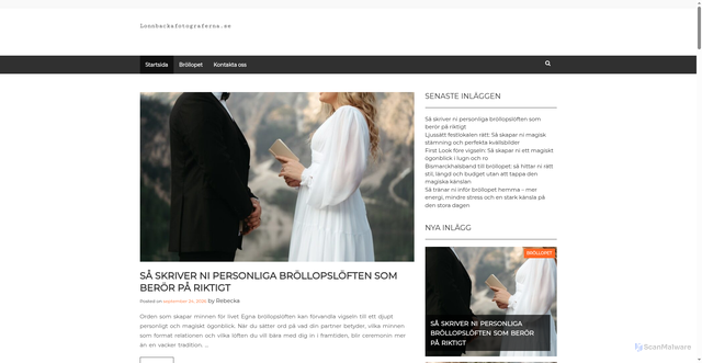 Security scan screenshot of https://lonnbackafotograferna.se