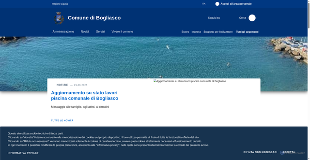 Security scan screenshot of https://comune.bogliasco.ge.it/