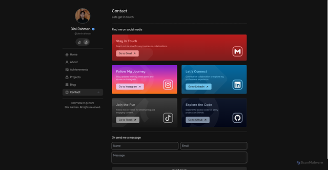 Security scan screenshot of https://personalweb-ygllcd6qnc.edgeone.dev/contact.html