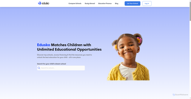 Security scan screenshot of https://edusko.com