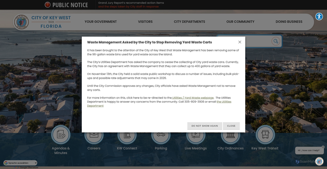 Security scan screenshot of https://cityofkeywest-fl.gov/