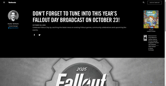 Security scan screenshot of https://bethesda.net/en/article/4lDHQPJBf6p7R5l2gSPHhd/fallout-day-broadcast-2025-reminder