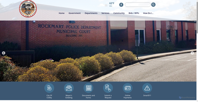 Security scan screenshot of https://rockmart-ga.gov/