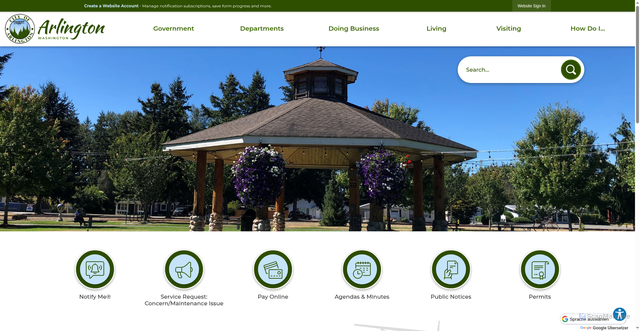 Security scan screenshot of https://arlingtonwa.gov/