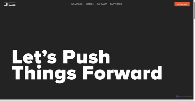 Security scan screenshot of https://dice.se
