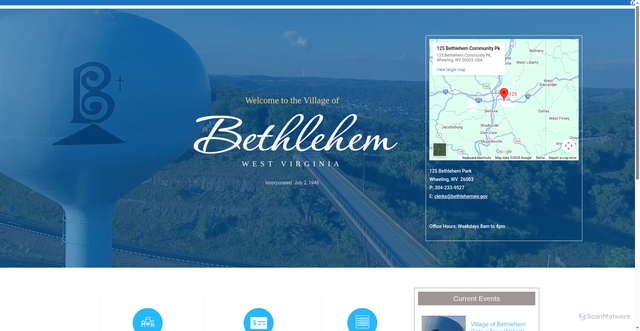Security scan screenshot of https://bethlehemwv.gov/