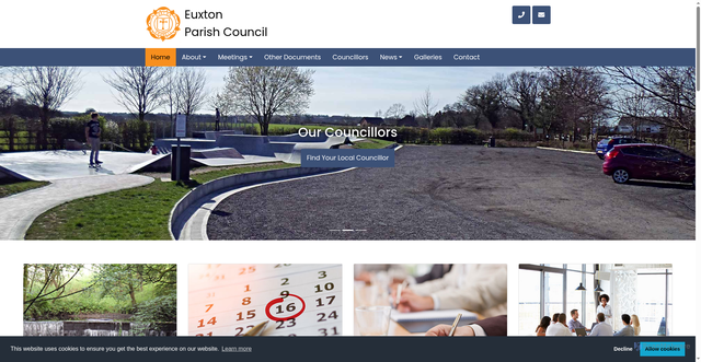 Security scan screenshot of https://www.euxtoncouncil.org.uk/