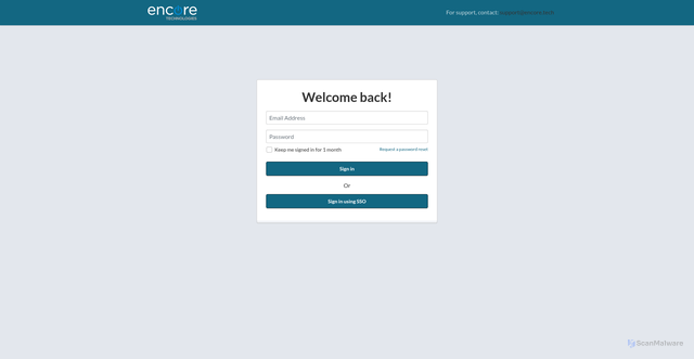 Security scan screenshot of https://encoretech.monitoringclient.com