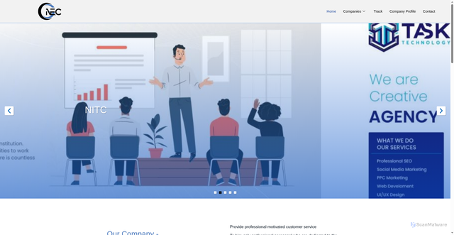 Security scan screenshot of https://necgroupbd.com