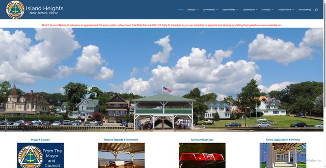 Security scan screenshot of https://islandheightsborough.gov/