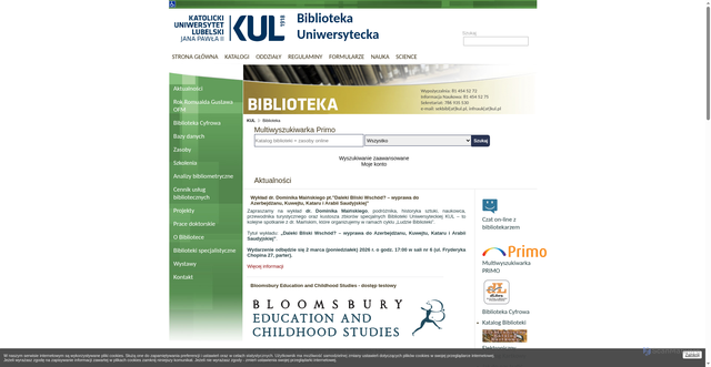 Security scan screenshot of https://www.bu.kul.pl