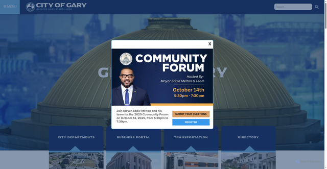 Security scan screenshot of https://www.gary.gov/