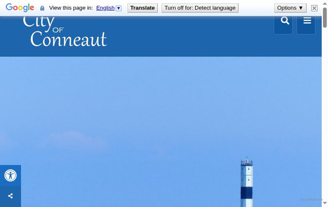 Security scan screenshot of https://conneautohio.gov/