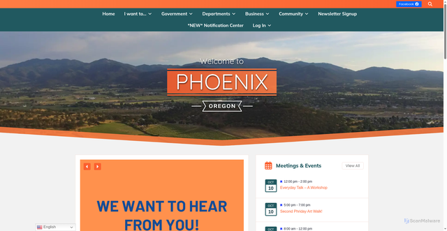 Security scan screenshot of https://www.phoenixoregon.gov/