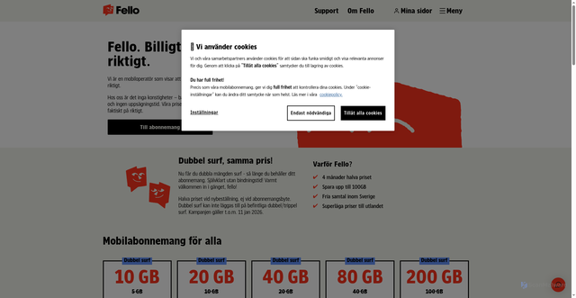 Security scan screenshot of https://www.fello.se/