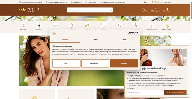 Security scan screenshot of https://treasurejuwelier.nl