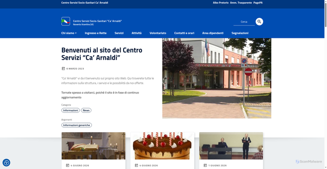 Security scan screenshot of https://www.casariposocaarnaldi.it