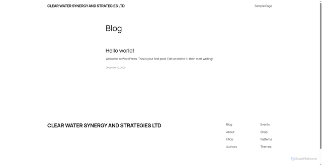 Security scan screenshot of http://clearwatersynergystrat.com/