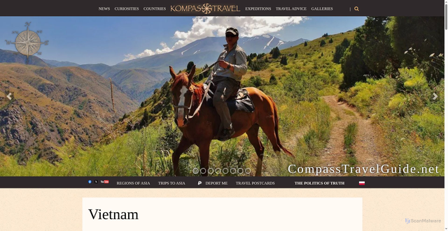 Security scan screenshot of https://www.compasstravelguide.net/countries/vietnam/