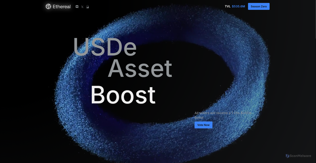 Security scan screenshot of https://vote-ethereal.exchange/