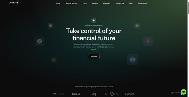 Security scan screenshot of https://quantumhivehub.com/