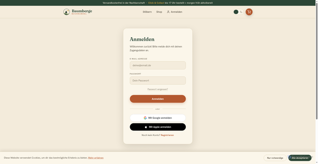Security scan screenshot of https://demo-baumberge-buchladen.pages.dev/login
