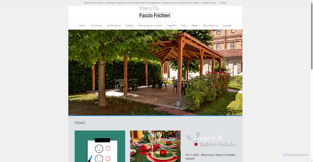 Security scan screenshot of https://www.operapiafacciofrichieri.it/sito/